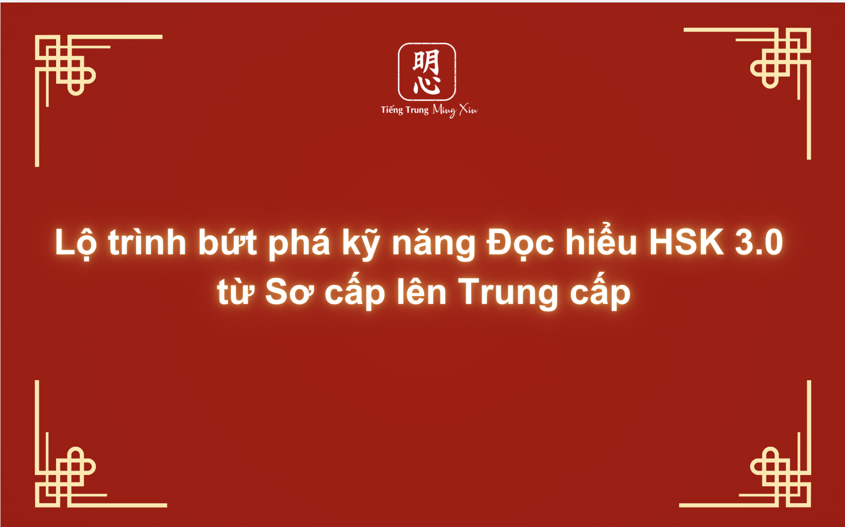 Lộ trình bứt phá kỹ năng Đọc hiểu HSK 3.0 từ Sơ cấp lên Trung cấp